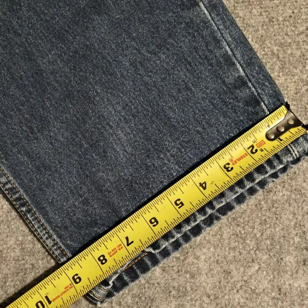 Levis Denim Jeans 550 Mens Size 42x29 Blue Dark Wash Slight Taper EUC Casual